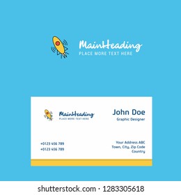 Rocket  logo Design with business card template. Elegant corporate identity. - Vector