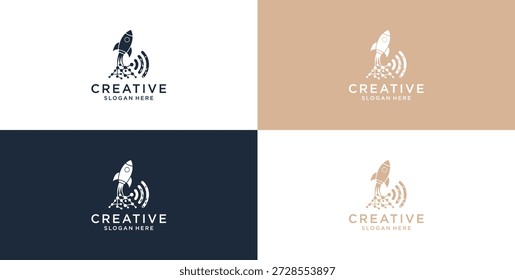 Rocket Logo Design Concept for Digital Marketing,