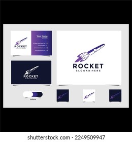 plantilla gráfica de diseño de logotipo de cohete