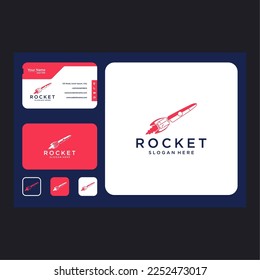 rocket logo design graphic template