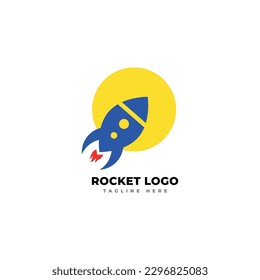 Diseño de logotipo de cohete con icono Rocket