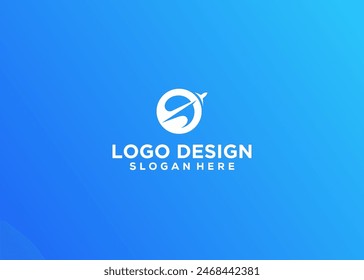 Rocket logo design icon circle vector illustration