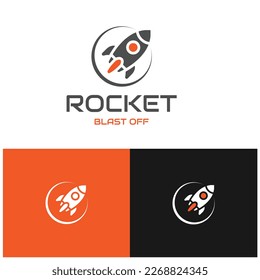 Rocket logo design with the Rocket icon in the letter, Rocket Logo in vector, rocket logo design icon template