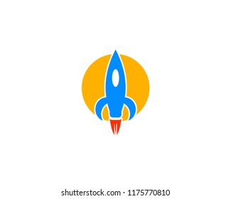 rocket logo design icon template