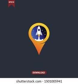 Rocket logo design icon template design