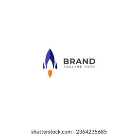 Rocket logo design icon template.