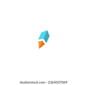 Plantilla de icono de diseño de logotipo de cohete.