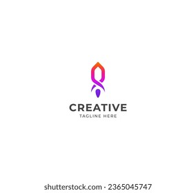 Rocket logo design icon template.