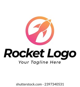 Design-Symbol für das Rocket-Logo. Rocket Logo Designs Vektorvorlage, Symbol für Rocket-Logo