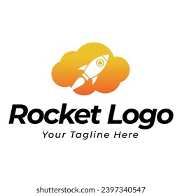 Design-Symbol für das Rocket-Logo. Rocket Logo Designs Vektorvorlage, Symbol für Rocket-Logo