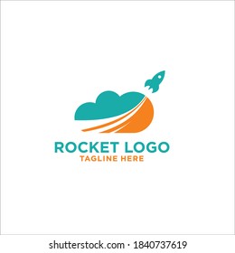 rocket logo design icon vector