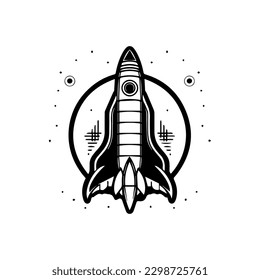 Rocket logo design illustration a dynamic and bold graphic perfect for a cutting-edge company or startup