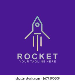 Rocket logo design with modern concept. Icon rocket vector illustration