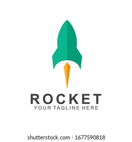 Diseño del logotipo de cohete con concepto moderno. Icono de la ilustración vectorial de cohete