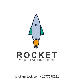Rocket logo design with modern concept. Icon rocket vector illustration