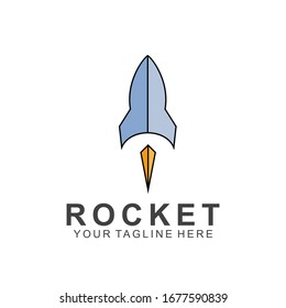 Rocket logo design with modern concept. Icon rocket vector illustration