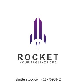 Rocket logo design with modern concept. Icon rocket vector illustration