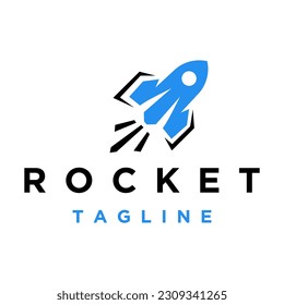rocket logo design modern vector template