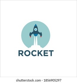rocket logo design silhouette icon vector