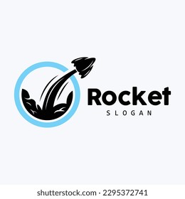 Diseño del logotipo de cohetes, vehículo de exploración espacial