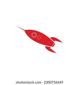 Rocket Logo Design Stock-Vektorgrafik, Design-Illustration eines Raketentriebes