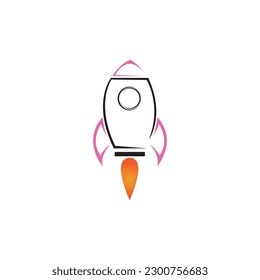 Rocket logo design Stock Vector, rocket logo design illustration