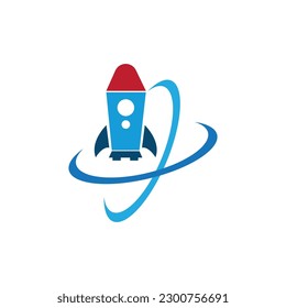 Rocket logo design Stock Vector, rocket logo design illustration