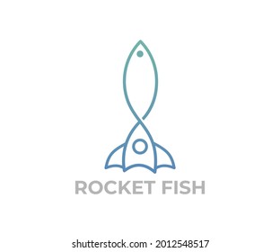 rocket logo design, technology logo, monoline rocket design