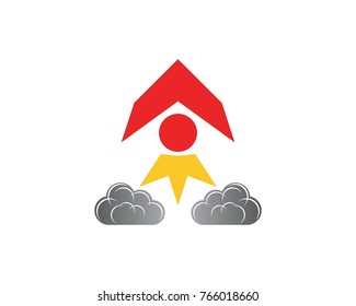 Rocket logo design template