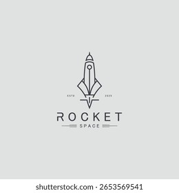 Rocket Logo Design coleção de modelos Design Concept, Símbolo Criativo