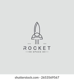 Concepto de diseño de colección de Plantilla de diseño de logotipo de cohete, símbolo creativo