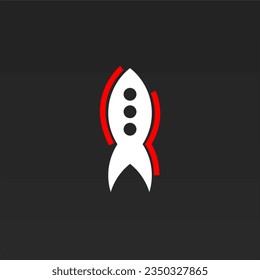 Rocket logo design template. Space ship logo concept. Space craft logo design concept template