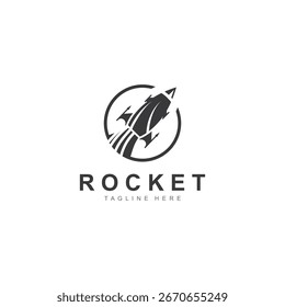 Rocket Logo Design template technology Design Concept, Creative Symbol