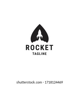 Rocket logo design template - vector