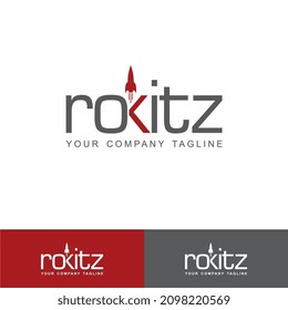 Rocket logo design Template vector icon illustration Rokitz
