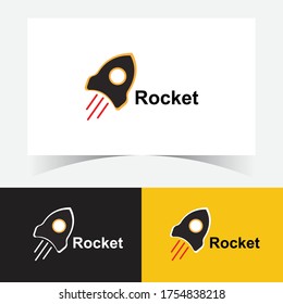 Rocket Logo Design Template-space ship logo design.