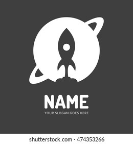 Rocket logo design. Vector concept icon.