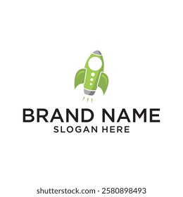 Rocket logo design vector, editable eps 10