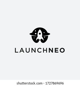 rocket logo design vector icon illustration