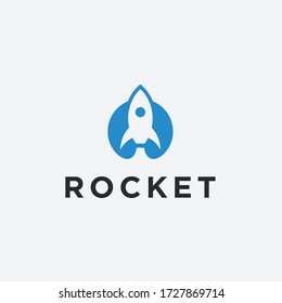 rocket logo design vector icon illustration