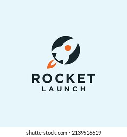 rocket logo design vector icon illustration