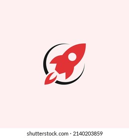 rocket logo design vector icon illustration