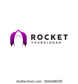 rocket logo design vector illustration 