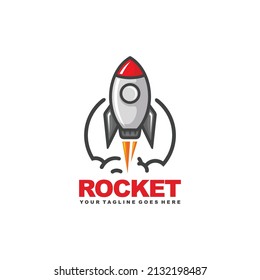 Rocket logo design vector illustration