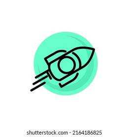 Rocket Logo Design Vector. Space Craft Logo Design Concept