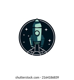 Rocket Logo Design Vector. Space Craft Logo Design Concept