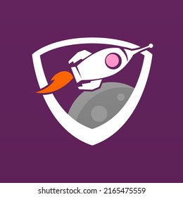 Rocket Logo Design Vector. Space Craft Logo Design Concept