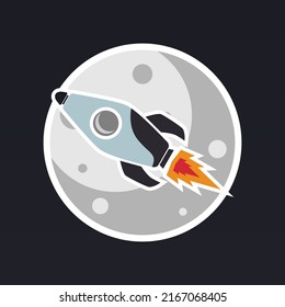 Rocket Logo Design Vector. Space Craft Logo Design Concept