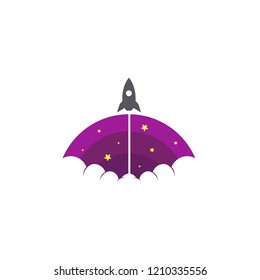 Rocket Logo Design Vector Template