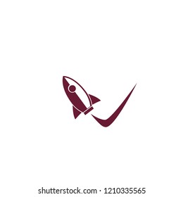 Rocket Logo Design Vector Template